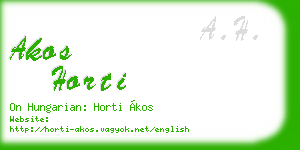 akos horti business card
